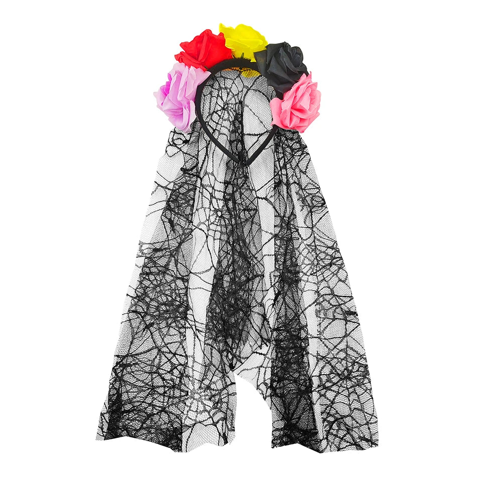 Halloween Kids Dress Cosplay Heart Print Skeleton Costumes Girls Floral Skull Tutu Clothes Children Carnival Performance Outfits Good Vibrations