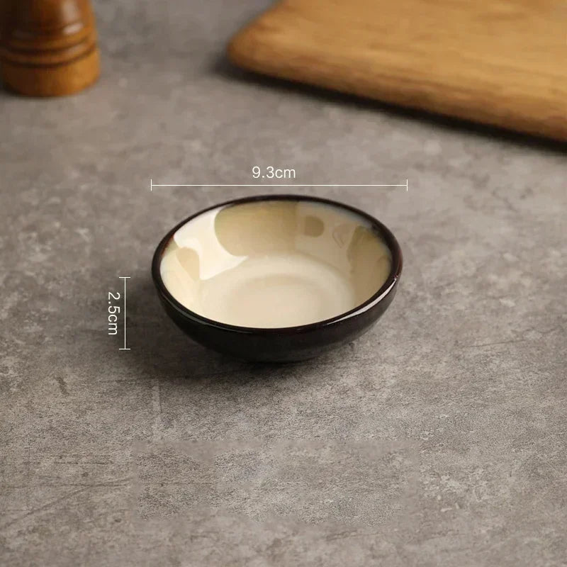 Creative Leaf Round Dinner Plate Retro Home Ramen Bowl Luxury Restaurant Delicious Dishes Ceramic Plates Exquisite Tableware Good Vibrations