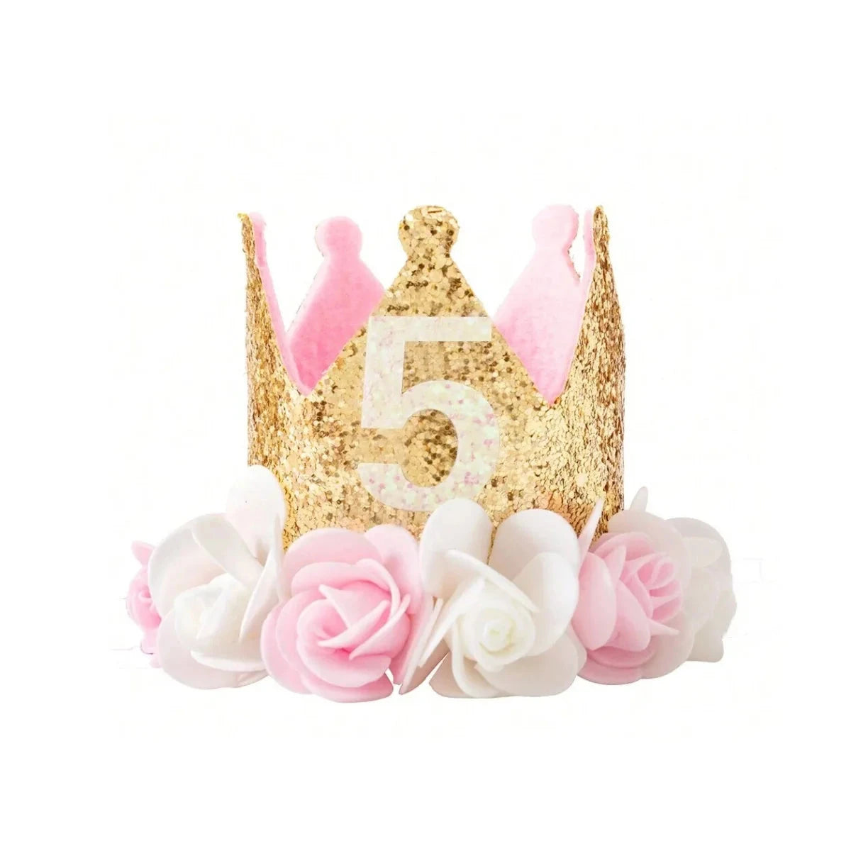 DIY 1st 2nd 3rd Birthday Crown Hat Handmade Accessories Baby One Happy Birthday Party Headband Hat Baby Shower Party Supplies Good Vibrations