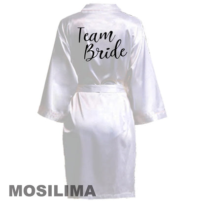 Satin Silk bride robe Wedding Robe Bridesmaid Bride Dressing Gown bridesmaid robes SP002 Good Vibrations