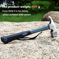 Camping Hammer: Heavy-Duty Multifunctional Steel Hammer with Tent Stake Remover & Holding Strap!Outdoor Camping Good Vibrations