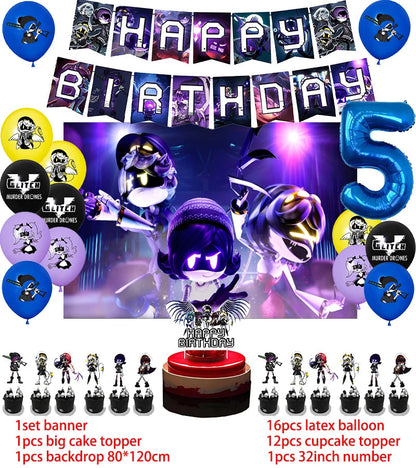 Murdered Drones Birthday Party Decoration Balloon Backdrop Cake Topper Murdered Drones Birthday Party Supplies Baby Shower Good Vibrations