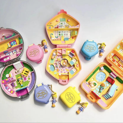 Bandai Original 4Pcs Gashapon Polly Pocket Toys For Kids Gift Collectible Model Ornaments Good Vibrations