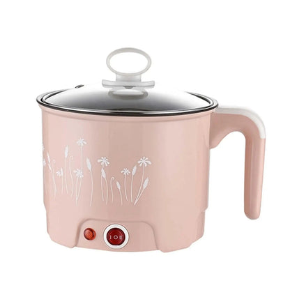 Electric Pots Household Portable Multipurpose Mini Ramen Cooker Noodles Cooker Mini Pot for Shabu Shabu Dumpling Fry Ramen Eggs Good Vibrations