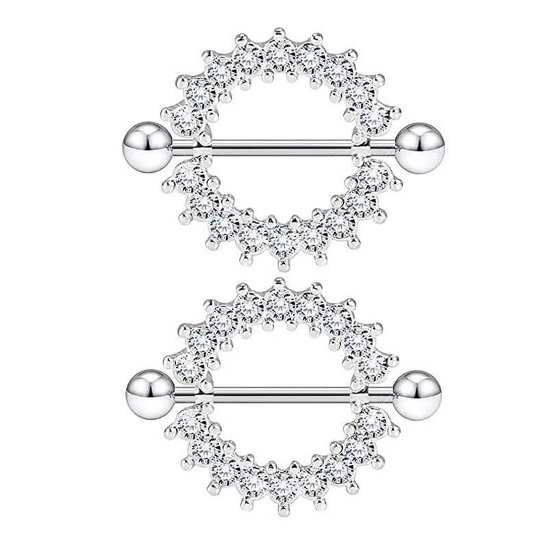 1 Pair Heart Barbell Nipple Ring Piercing Helix Piercing Sexy Nipple Jewelry High Quality Zircon Nipple Rings For Women Oreja Good Vibrations