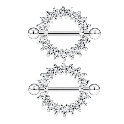 1 Pair Heart Barbell Nipple Ring Piercing Helix Piercing Sexy Nipple Jewelry High Quality Zircon Nipple Rings For Women Oreja Good Vibrations