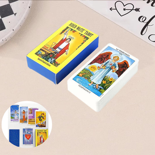 Art Nouveau Rider Waite Tarot Cards Deck Set for Beginners Prophecy Divination Deck Family Party Board Fate Card for Beginners Good Vibrations