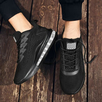 Men's sneakers with air cushions, stylish spring new style, knitted stimulating and breathable soft soles, men's casual sneakers Good Vibrations
