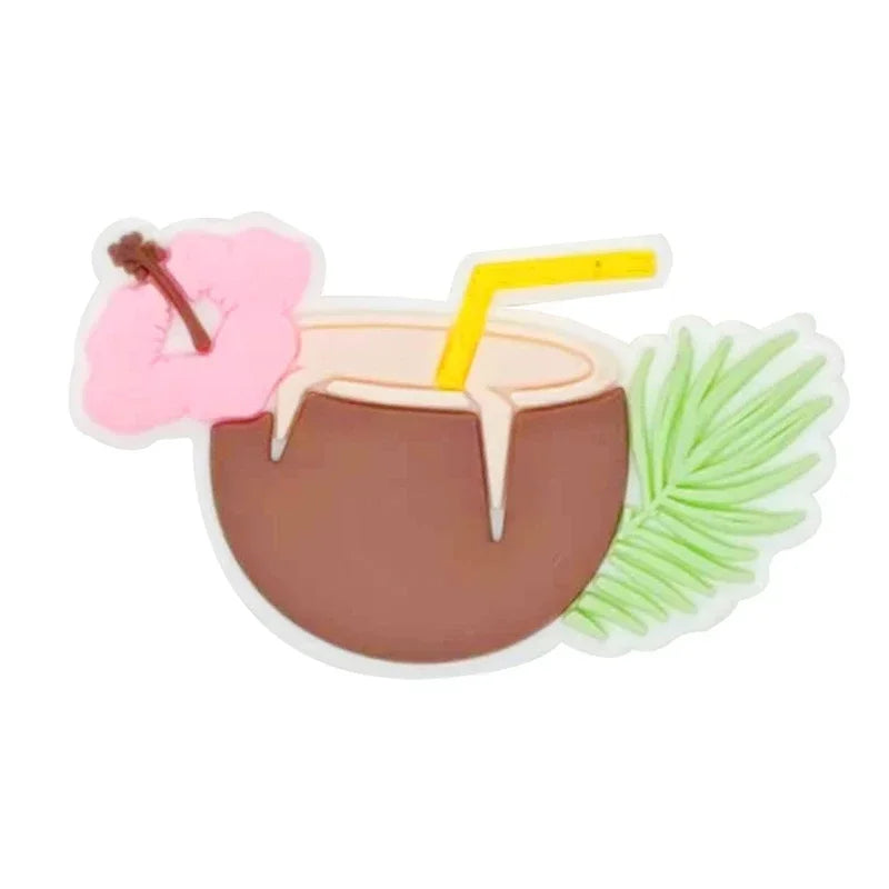 Shoe Charms for Crocs Accessories Beach Sea Shoes Charm for Croc Decorations Pins Men Accessory Jeans Woman Clogs Clips Badges Good Vibrations
