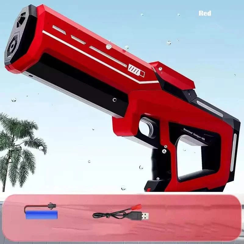43cm Full Electric Automatic Water Storage Gun Toys Portable Children Summer Beach Outdoor Fight Fantasy Toys for Boys Kids Game Good Vibrations