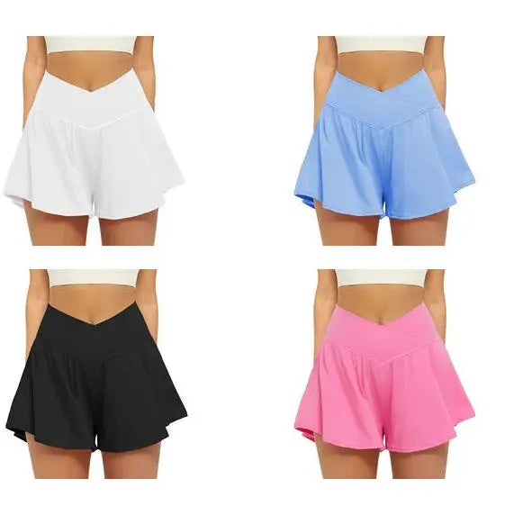 2025 Golf Skirt Women High Waist V Summer Running Outdoors Tennis Sport pants Pockets Fitness Casual short academia feminina Good Vibrations