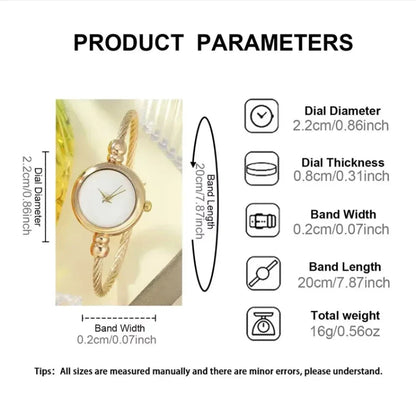 Watch for Women Small Gold Bangle Bracelet Luxury Watches Stainless Steel Ladies Quartz Wrist Watch Brand Casual Women Reloj Good Vibrations
