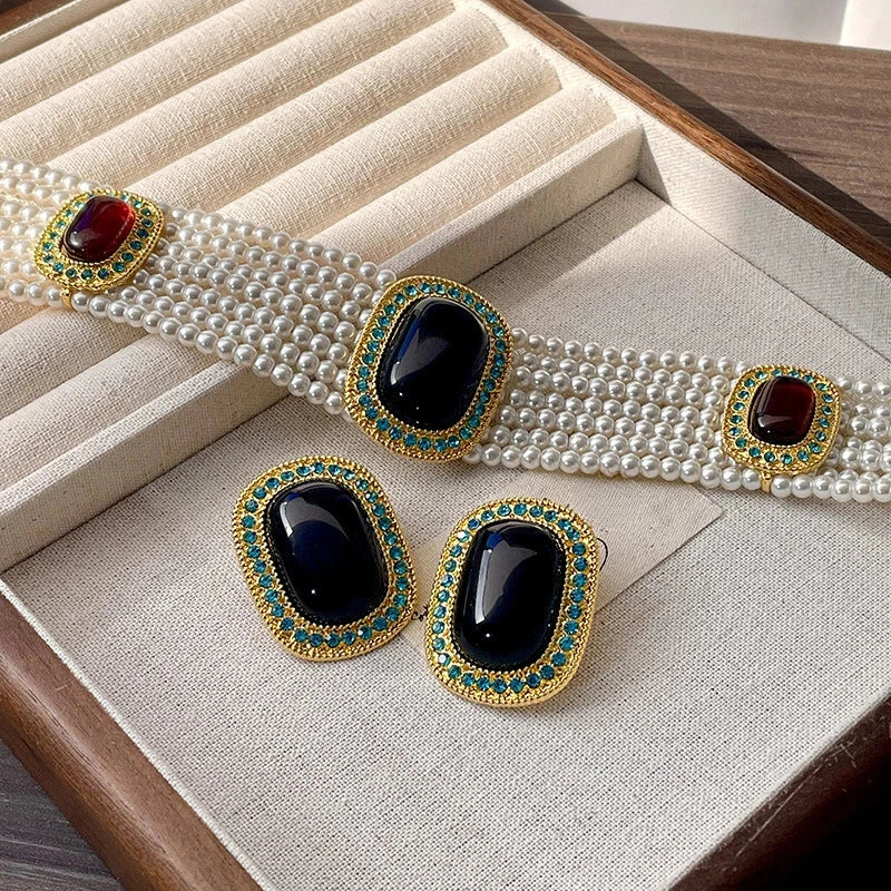 Modern Jewelry Luxury Temperament Geometry Simulated Pearl Necklace For Women Wedding Gifts Delicate Design Accessories Good Vibrations Adult Super Store