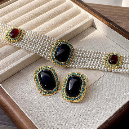 Modern Jewelry Luxury Temperament Geometry Simulated Pearl Necklace For Women Wedding Gifts Delicate Design Accessories Good Vibrations Adult Super Store