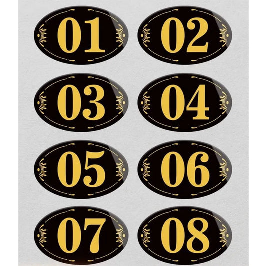 Restaurant Table Numbers Card Tags 01-100 Acrylic Number Holder Stickers Door Number Plate Number Paste Card Good Vibrations