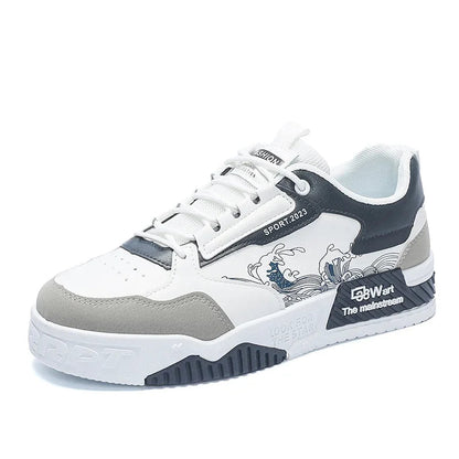 Driving Walking Tennis Shoes for Male Wear Resistant Skateboard Footwear Men Casual Shoes Breathable White Sneakers Fashion Good Vibrations