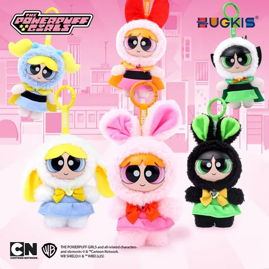 Hugkis Powerpuff Girls Vinyl Plush Blind Box Variety Series Anime Cartoon Pendant Bag Decorations Gift For Girls Birthday Good Vibrations