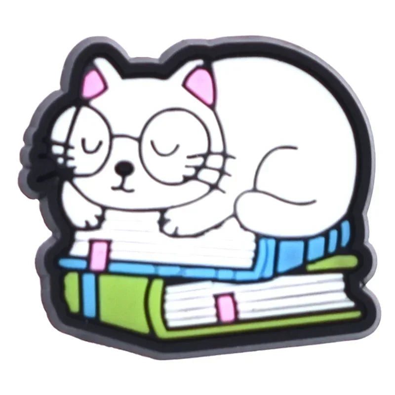 Shoe Charms for Crocs Accessories
 Pet Cat Shoes Charm for Croc Decorations Pins Men Accessory Jeans Woman Clogs Clips Badges Good Vibrations