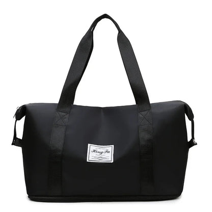 Carry On Travel Duffle Bag  Waterproof Sports Gym Tote Bags for Women Large Capacity Storage Luggage Handbag Good Vibrations