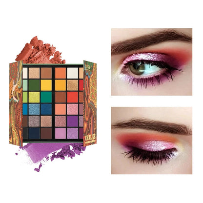 IMAGIC Eyeshadow Palette Matte Make Up Palette Highlight Blus Shimmer Pearlescent Waterproof  Eye shadow Powder And Body Paint Good Vibrations