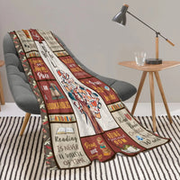 Gift for Book Lovers Printed Blanket for Sofa Bed Travel Camping Living Room Office Conditioning Blanket for All Seasons Gifts Good Vibrations
