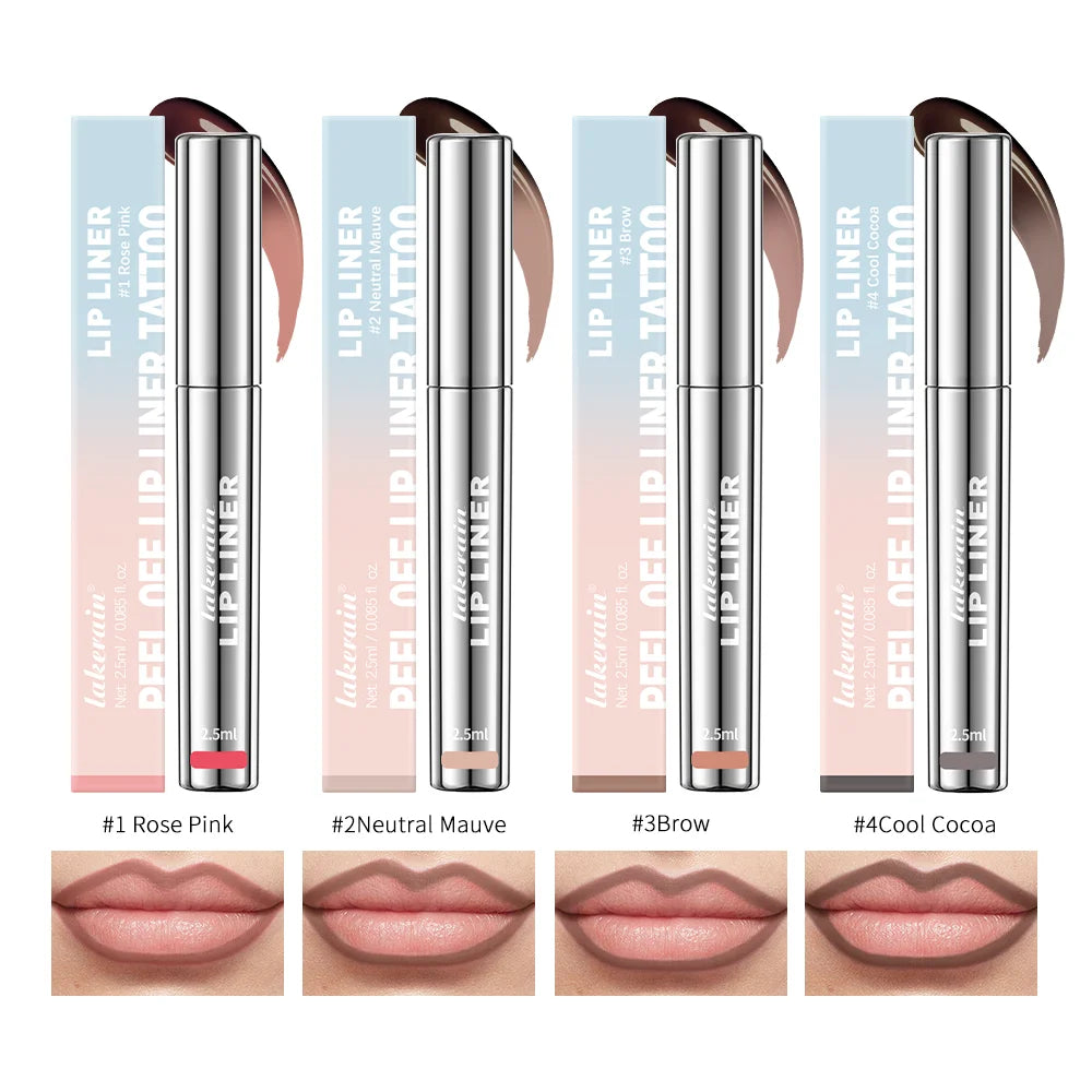 Waterproof Lip Liner Peel Off Tattoo Lipgloss Waterproof Long Lasting Matte Lip Tint Brown Contour Tear-off Lips Stain Cosmetic Good Vibrations