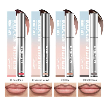 Waterproof Lip Liner Peel Off Tattoo Lipgloss Waterproof Long Lasting Matte Lip Tint Brown Contour Tear-off Lips Stain Cosmetic Good Vibrations