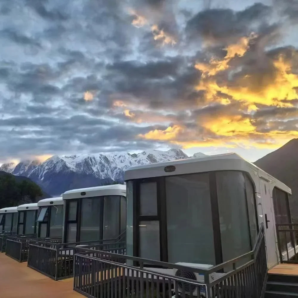 Tiny Homes Ready to Ship Steel Structure Building Sleep Pod Homes Capsule House Outdoor Hotel Room Good Vibrations