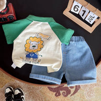 Kids Boys Cartoon Clothing Sets Baby Tee Shirt + Pants Infant Toddler Children Wears T-shirt + Shorts Outfits Suits 1-4 Years Good Vibrations