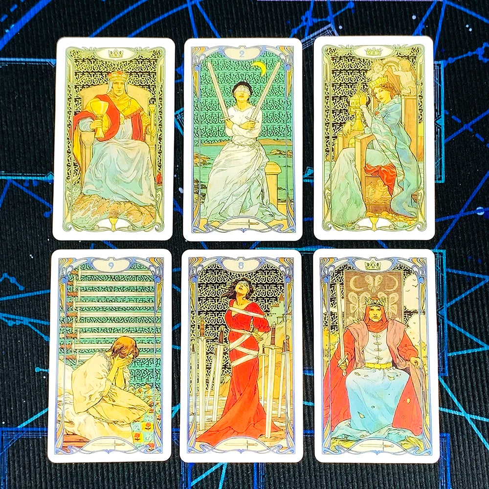 Tarot Card A 78 Cards Deck Classic Occult Divination Cards Game For Beginners,Ideal for Divination, Meditation & Gift Good Vibrations