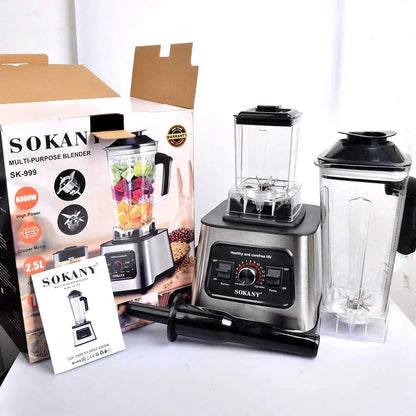 Houselin 6000W Powerful Blender, Smoothie Maker Table Blender with 2.5L Container, Professional Blender Mixer for Ice,Nut,Fruit Good Vibrations