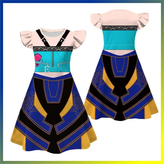 Children Zoey Mira Rumi Demon Hunters Cosplay Costume for Girl Halloween Movie K-Pop Group Idol Role Play Flying Sleeve Dress Good Vibrations