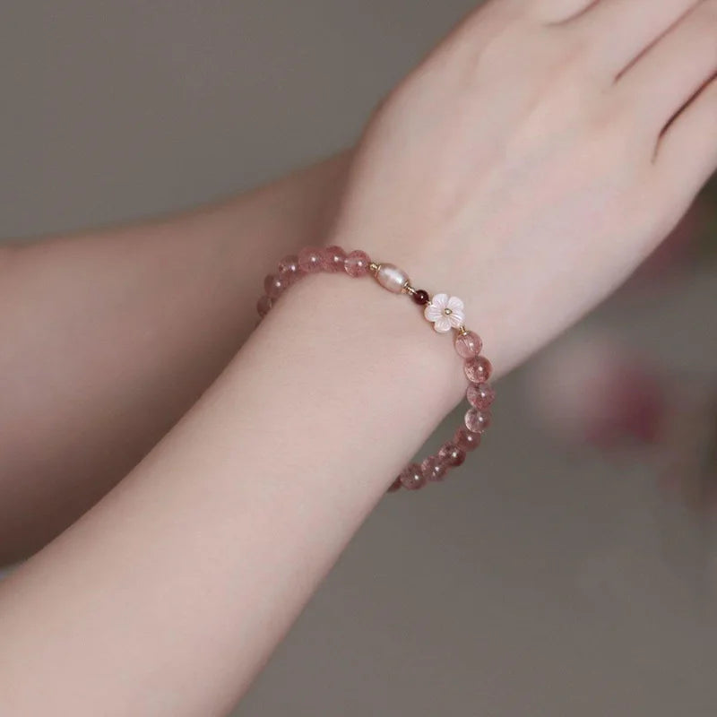 New Luxury Elegant Crystal Beads Bracelet for Women Butterfly Dreamcatcher Tassel Charm Bracelet Girl Party Fashion Jewelry Gift Good Vibrations