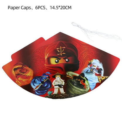 Ninja Them Birthday Party Decorations Kids Disposable Tableware Popcorn Paper Plates Balloons Cup For Boys Baby Shower Supplies Good Vibrations