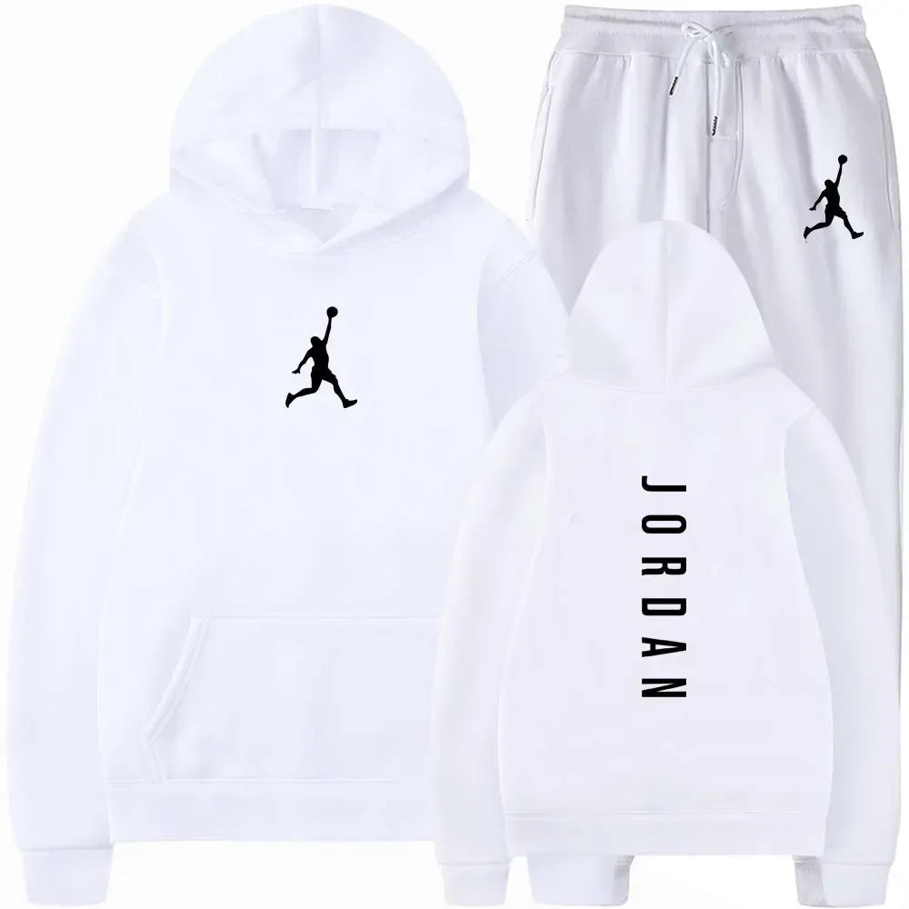 Men's 2025 high-quality sportswear sweatshirt + sweatpants, fashionable sportswear sweatshirt set for spring and autumn Good Vibrations