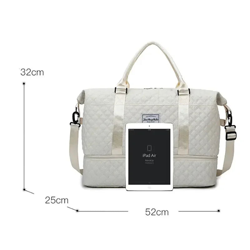 Lightweight Luggage Bag, Large Capacity Travel Duffle Bag Gym Tote Bags, Shoulder Weekender Overnight Bag Good Vibrations