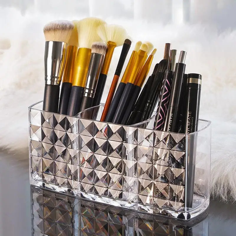 Transparent lipstick Cosmetic Makeup Acrylic Makeup Brush Tool Storage Box Case Make-up Brush Holder Table Organizer Makeup Tool Good Vibrations