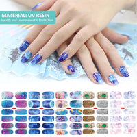 10 Sheets Beautifully Nail Stickers Self-Adhesive Lasting Nail Polish Stickers DIY Nail Art Decals Colorful Nail Accessories Good Vibrations