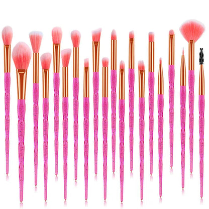 20Pcs Diamond Makeup Brushes Set Powder Foundation Blush Blending Eye shadow Lip Cosmetic Beauty Make Up Brush Pincel Maquiagem Good Vibrations