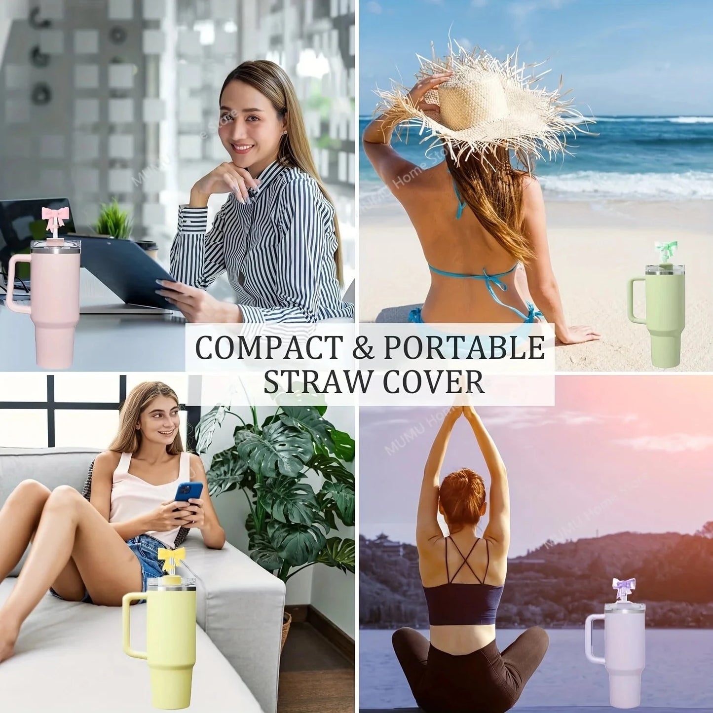 9pcs Accessories Set for Stanley Cup 30oz/40oz Spill Proof Stopper Flowers Straw Cover Silicone Boot Charm Butterfly Chain Good Vibrations Adult Super Store