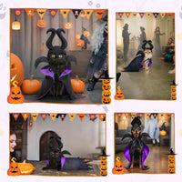 Halloween Witch-Shaped Costume cat Purple Vampire Cape Puppy Wizard Devil Horns Hat Pet Holiday Outfit for Small Middle-Sized Do Good Vibrations