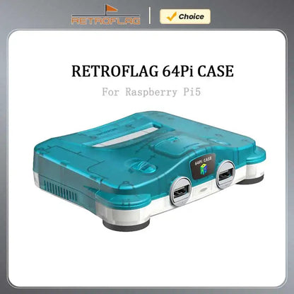 Retroflag N64Pi Case with Dual USB Ports, SD Card Storage, Safe Shutdown and Reset for Raspberry Pi5 Game Accessories Good Vibrations