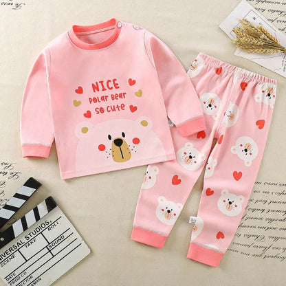 Kids Clothes Children Sets Children's Clothing Boys Girls CottonAutumn winter Clothing Pants Sleepwear Underwear Christmas Gift Good Vibrations