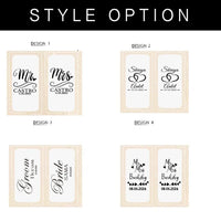 Set of 2 Personalized Mr. And Mrs. Wedding Toasting Flutes Wedding Glasses Custom Bride and Groom Toasting Glasses Good Vibrations