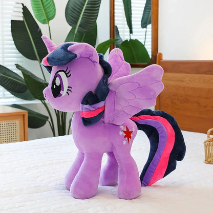 New My Little Pony Plush Doll Anime Twilight Sparkle Fluttershy Pinkie Pie Cartoon Soft Ornament Birthday Kawaii Toy Kid Gift Good Vibrations