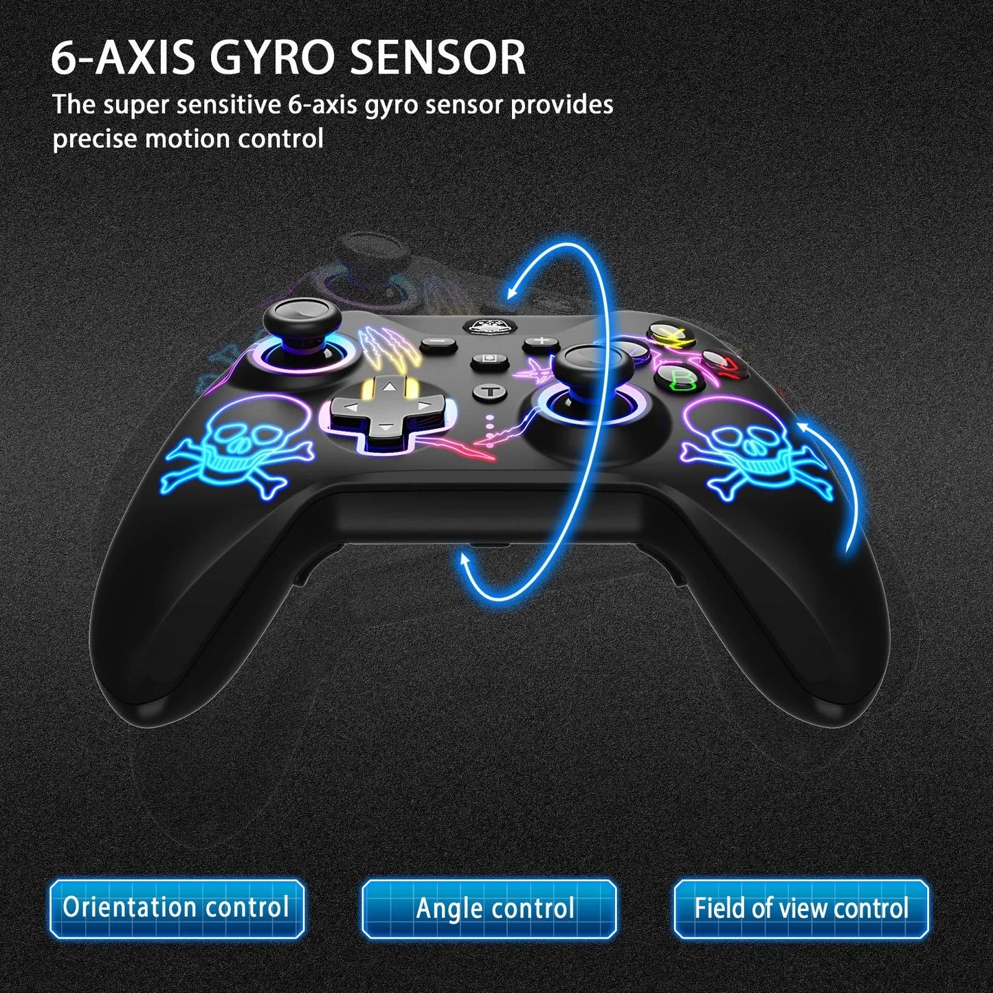 This product is S-witch/ OLED/ LIte/ professional controller, programming back button/support TURBO continuous play/six axis/vib Good Vibrations