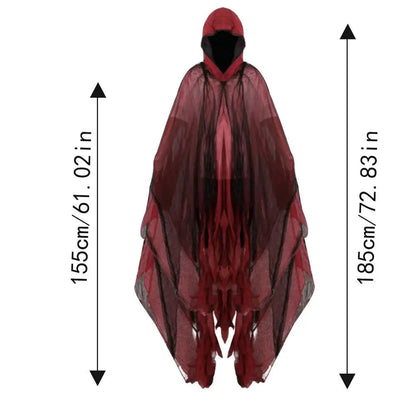 Halloween Cape Unisex Halloween Ghost Dementors Cosplay Costume Horror Dress Up Cape Halloween Horror Costume Cloaks Props Good Vibrations