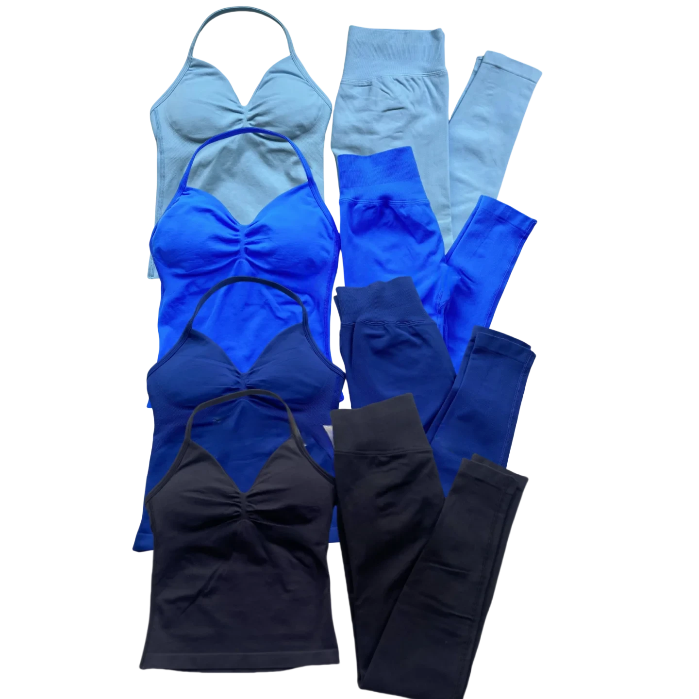 Fitness Girl Yoga Ladies 2-piece Set Long Neck Halter Tank Top Hip Lift Fitness Pants Comfortable Breathable Set Sportswear Good Vibrations