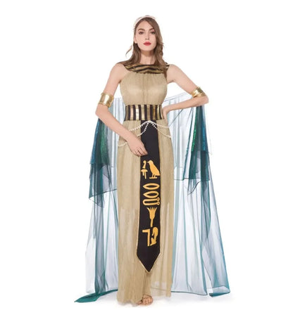 Ancient Egypt Egyptian Pharaoh Costume Egypt Cleopatra Cleopatra Queen Cosplay Halloween Party Couple Party Dress Good Vibrations