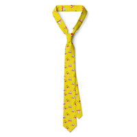 Fashion Adult Tie 8cm Wide Polyester Cartoon Yellow Duck Series Cute Accessories Novelty Design Wedding Business Fashion Gravata Good Vibrations